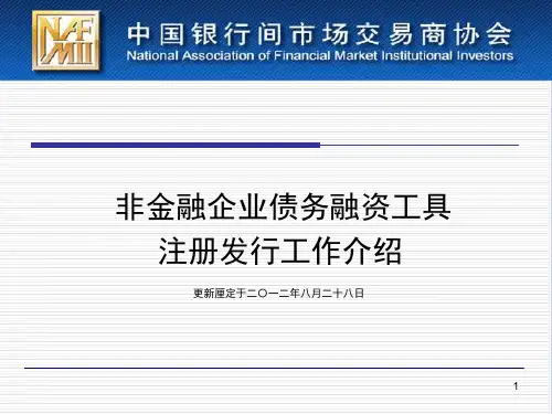 非金融企业债务融资工具注册发行工作介绍1