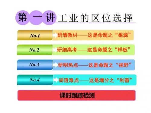 2019版《三维设计》高考地理一轮复习课件：2.4.1工业的区位选择