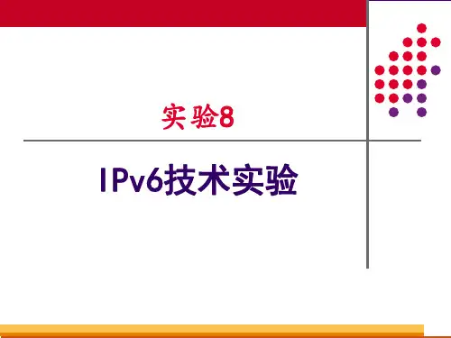 计算就算网络实验-IPv6技术实验