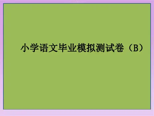 人教版六年级语文下册053.小学语文毕业模拟测试卷(B)