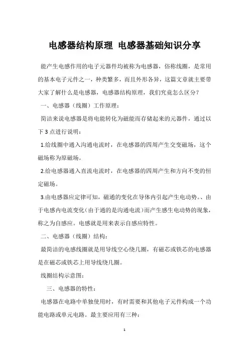 电感器结构原理 电感器基础知识分享 