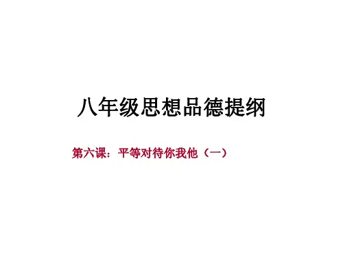 八年级政治平等对待你我他