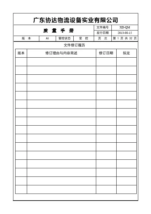 质量手册