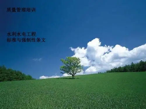 水利水电工程标准与强制性条则