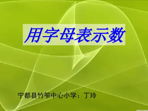 新课标人教版小学五年级数学上册第四单元用字母表示数PPT课件