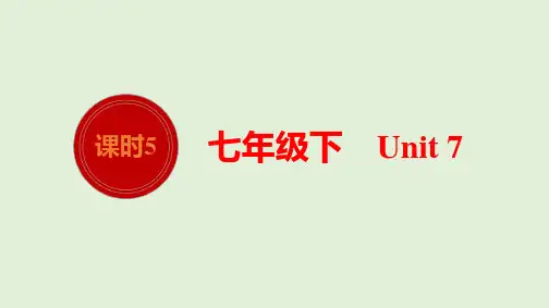 2021年河南省英语中考仁爱版七年级下册Unit 7专题复习训练课件(51张PPT) 