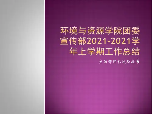 宣传部工作汇报ppt