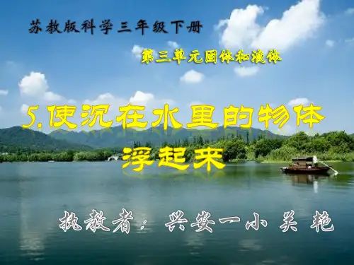 苏教版科学三年级下册5.使沉到水里的物体浮起来 (2)