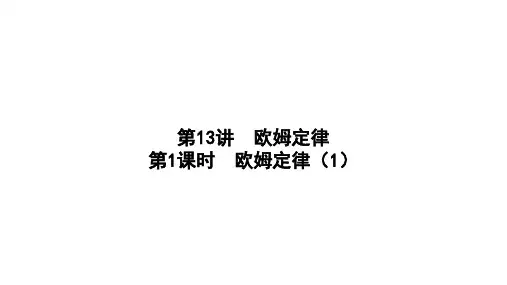 【初中+物理】+中考物理一轮复习课件+第13讲+欧姆定律