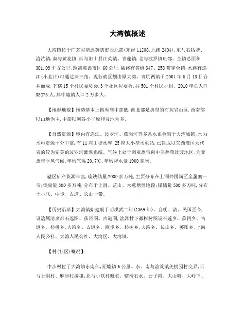 大湾镇概述(文史资料)