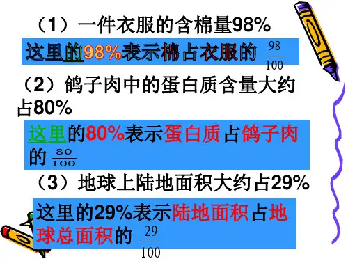 六年级上册数学课件6.2百分数的认识丨苏教版共63张PPT