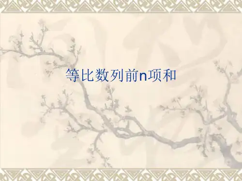 等比数列求和课件ppt