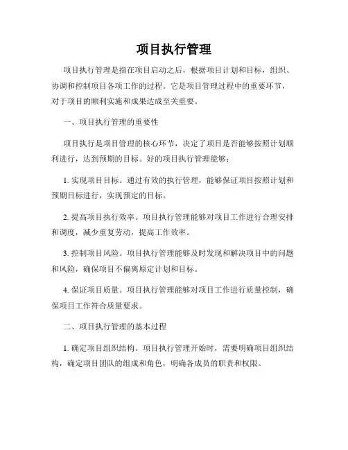 项目执行管理
