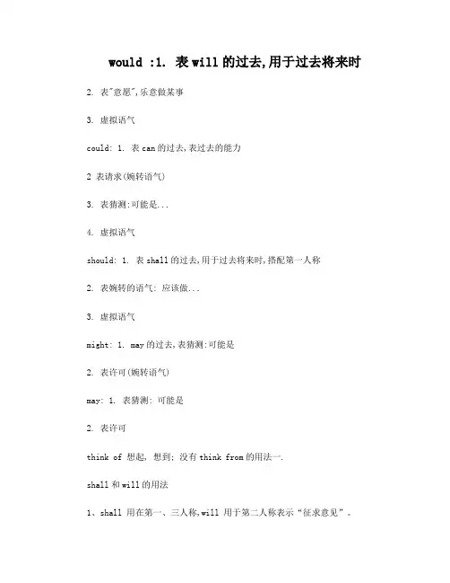 情态动词must、can、could、may、might精解