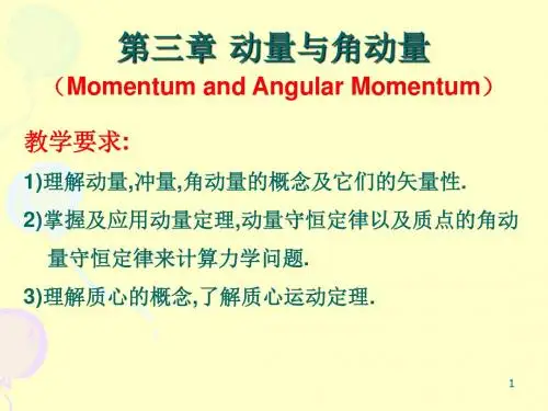 大学物理第三章动量与角动量分解
