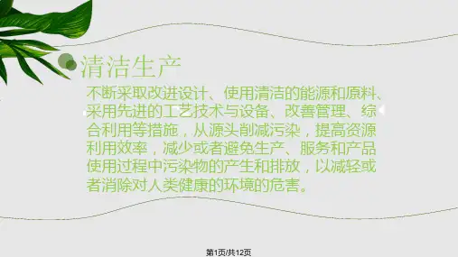 造纸厂清洁生产案例PPT课件