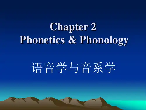 Phonetics  语言学方面