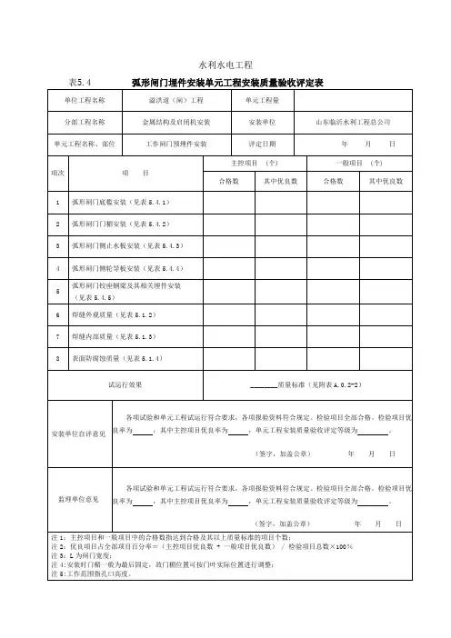 水利水电工程金属结构