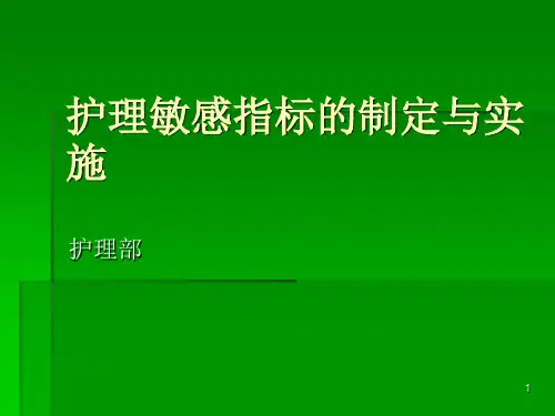 护理敏感指标ppt课件