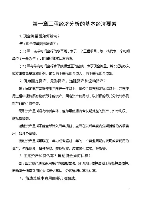 工程经济1-7章思考题答案