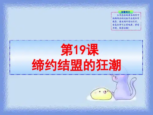 九上第19课《缔约结盟的狂潮》ppt2