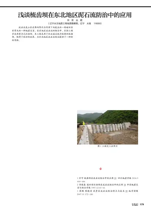 浅谈梳齿坝在东北地区泥石流防治中的应用