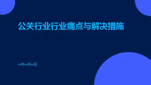 公关行业行业痛点与解决措施ppt