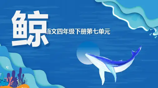 部编人教版四年级语文下册《鲸》PPT课件