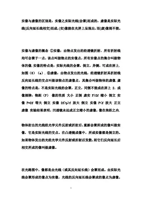 实像与虚像的区别是