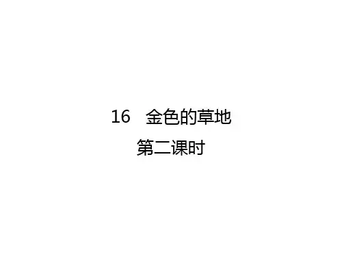 三年级上册语文课件-第16课  金色的草地第二课时｜人教部编版 共11张PPT