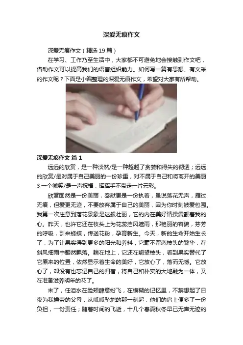 深爱无痕作文