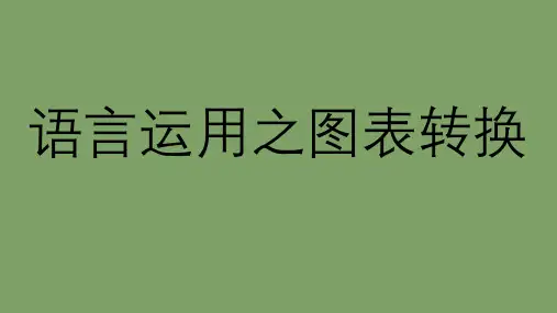 语文阅读语言应用题4——图表转换
