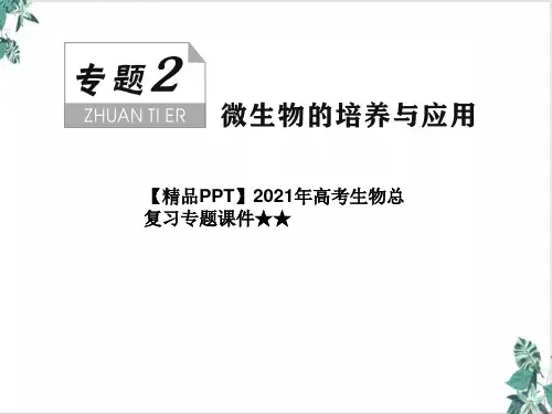 高考生物总复习专题优秀PPT选修专题微生物的培养与运用