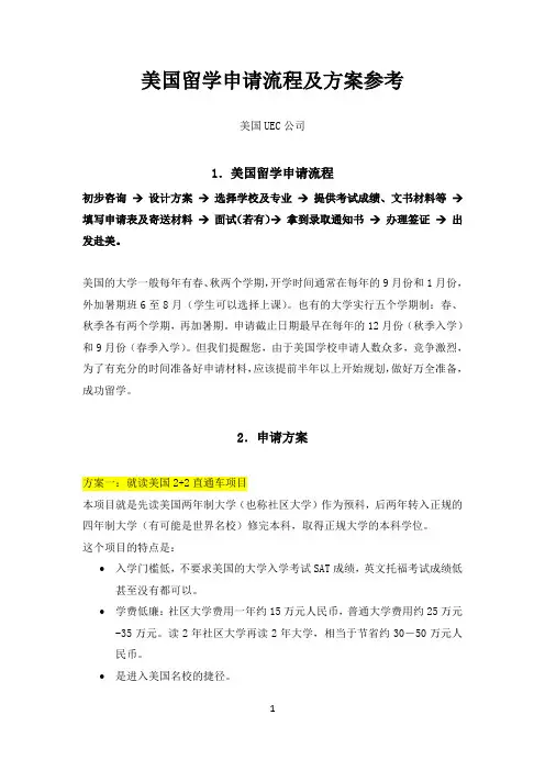 UEC-赴美留学方案