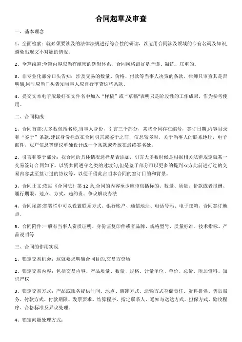 合同起草及审查