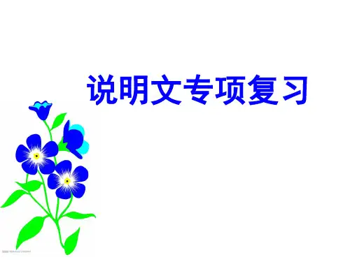 说明文专项复习ppt