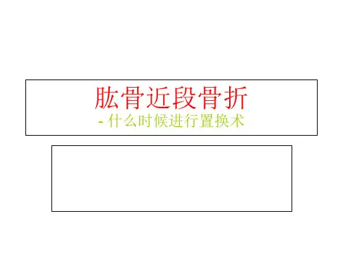 肩关节置换治疗肱骨近端骨折的指征PPT课件