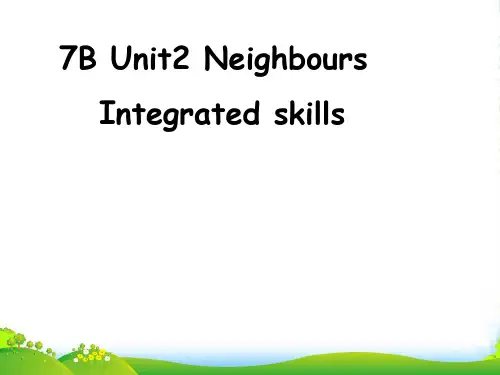牛津译林版七年级英语下册Unit2 Integrated skills精品课件