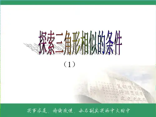【最新】北师大版九年级数学上册《探索三角形相似的条件(1)》公开课课件.ppt