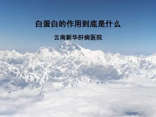 白蛋白的作用到底是什么