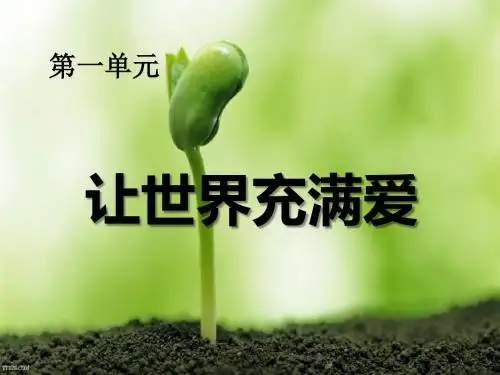 《让世界充满爱》PPT教学课件