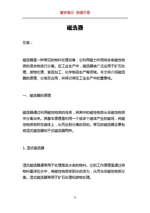 磁选器_精品文档