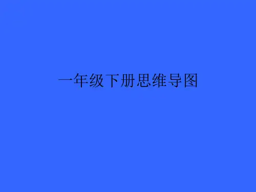 一年级下册思维导图