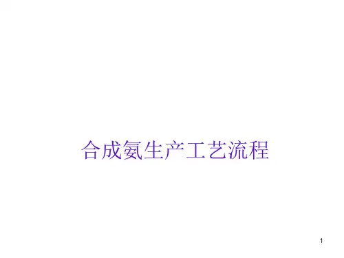 合成氨生产工艺流程ppt课件