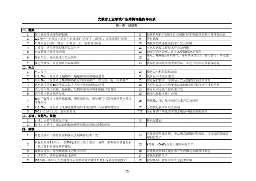 安徽省工业领域产业结构调整指导目录