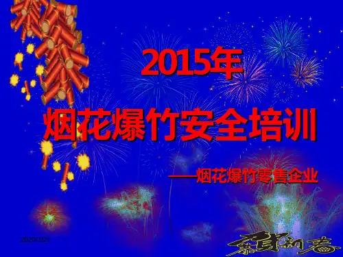烟花爆竹零售许可证培训PPT课件