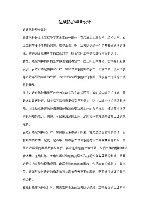 边坡防护毕业设计