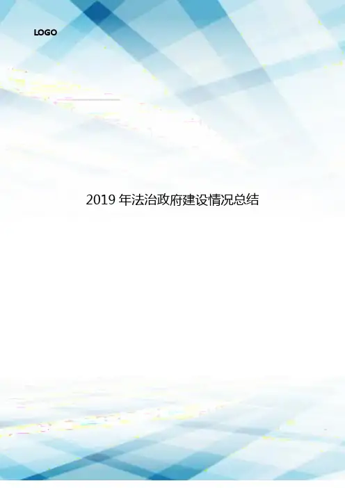 2019年法治政府建设情况总结.doc