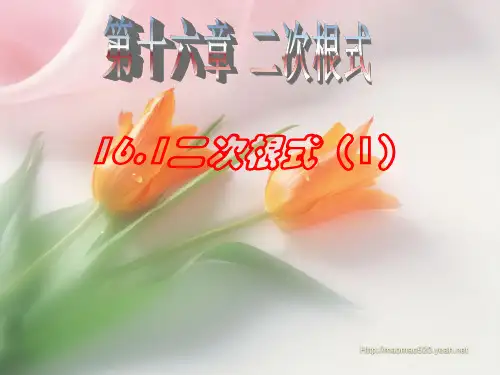 人教版八年级下册数学课件：16.1二次根式(1)(共19张PPT)