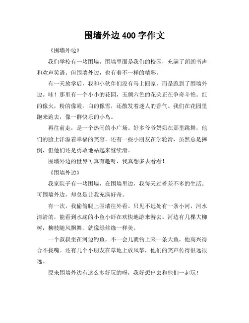 围墙外边400字作文